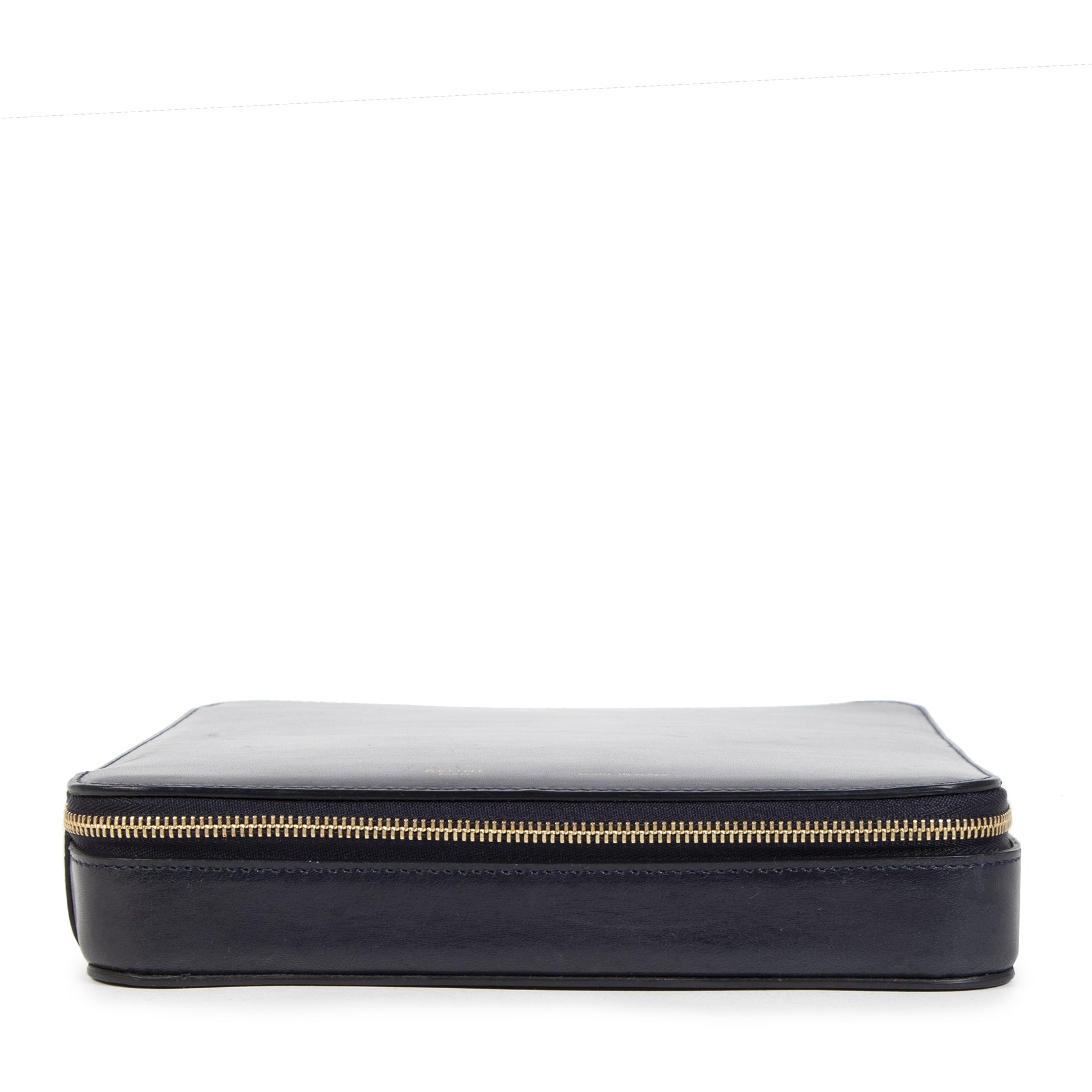 Authentic secondhand Céline Blue Leather Ipad Box designer bags fashion luxury vintage webshop safe secure online shopping