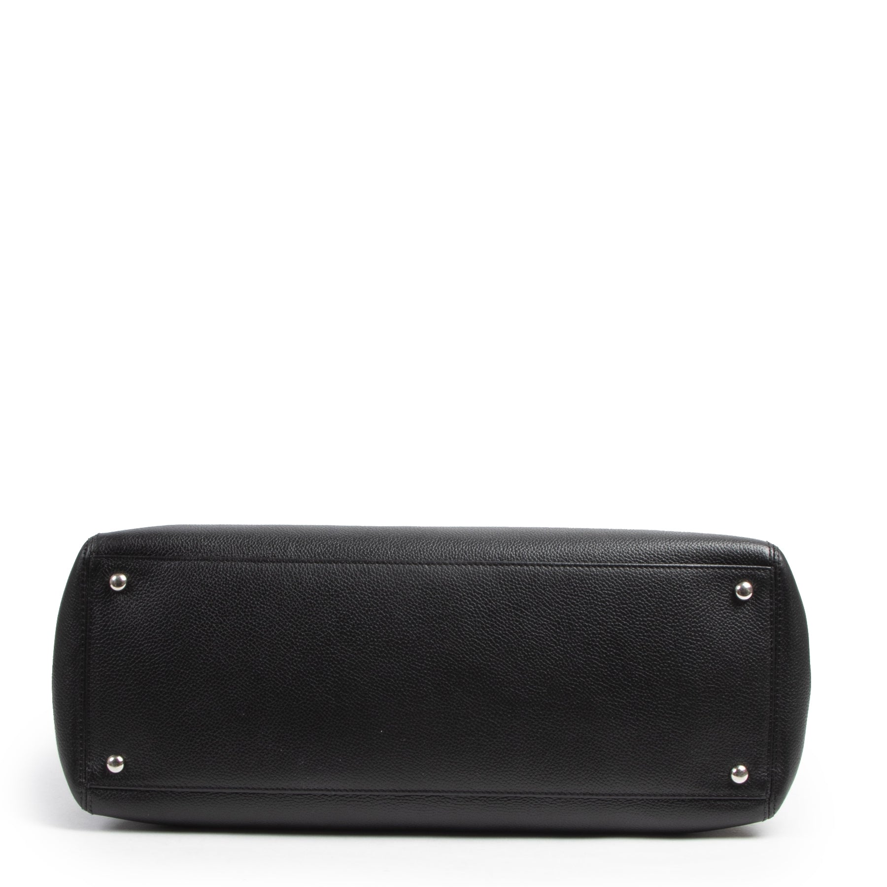 Authentieke tweedehands vintage Chanel Black Leather Executive Tote koop online webshop LabeLOV