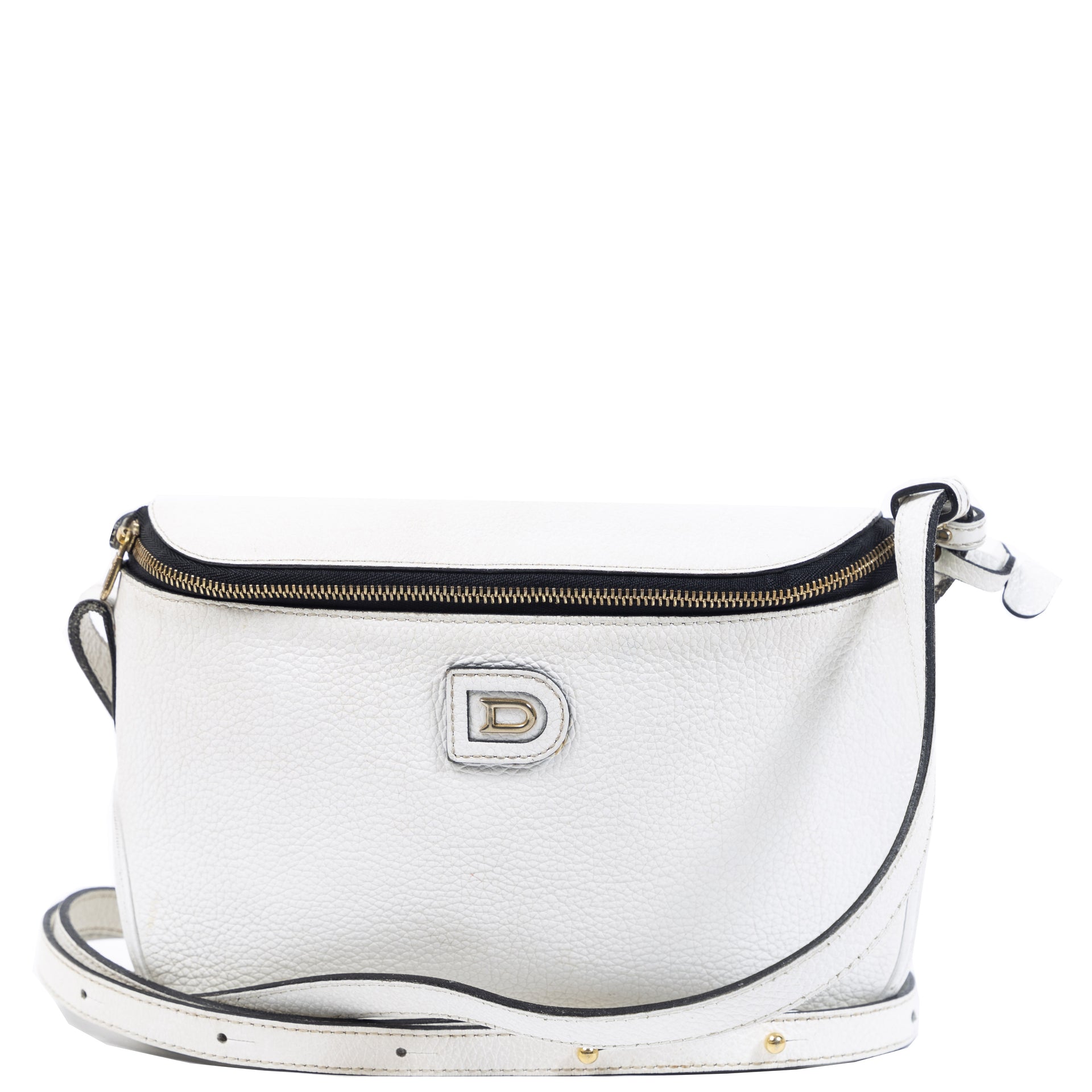 acheter en ligne seconde main Delvaux White Leather Crossbody Bag
