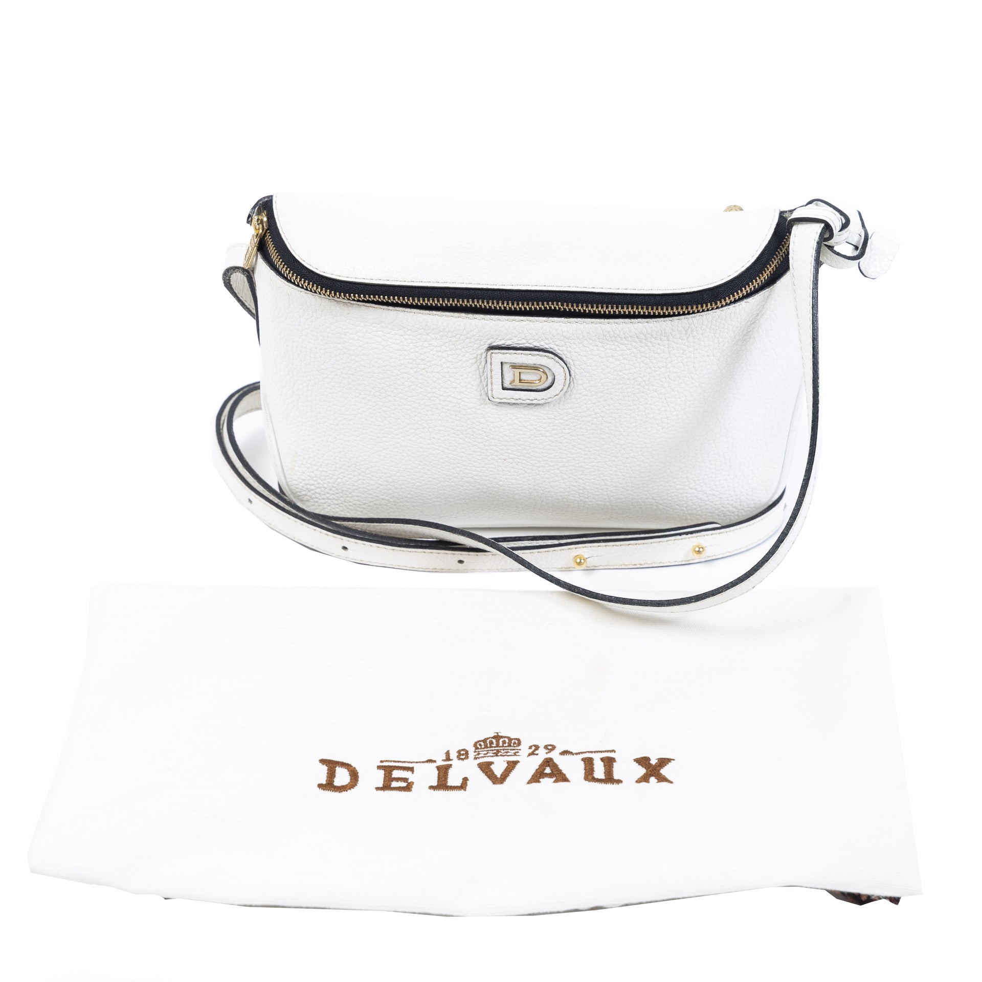 Delvaux White Leather Crossbody Bag
