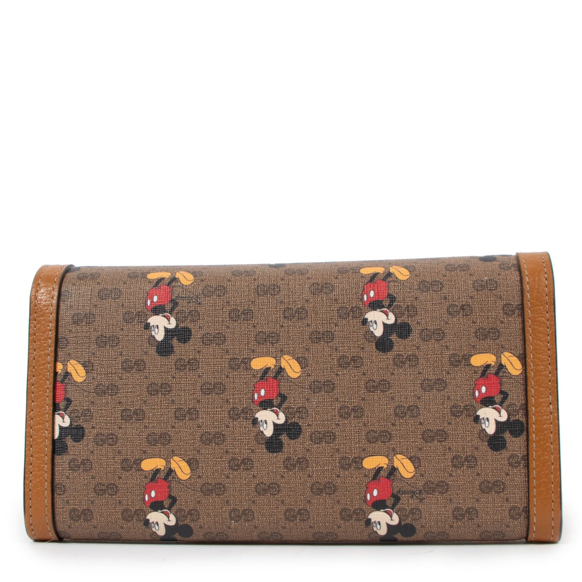 Buy a vintage original Gucci x Disney Mickey Mouse GG Supreme Leather Long Wallet in very good condition at Labellov Antwerp.