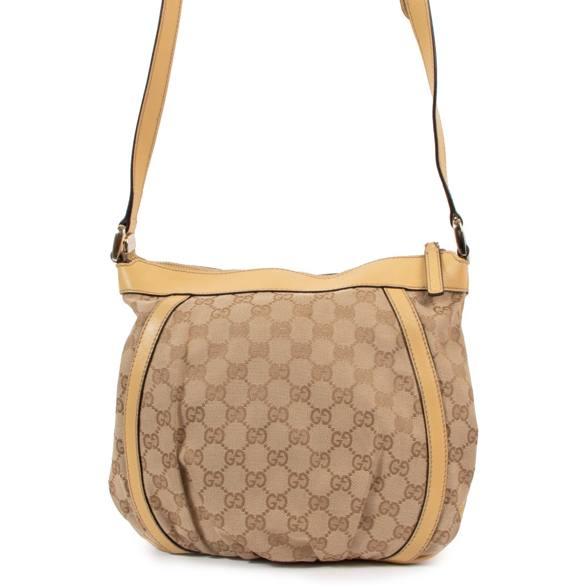 Gucci Beige GG Canvas Abbey Crossbody Bag