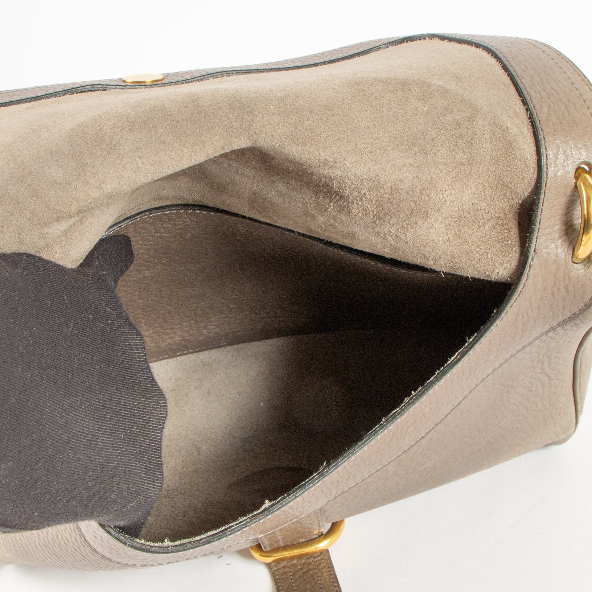 Shop this authentic Delvaux Taupe Fichou Crossbody Bag pre-loved on Labellov.com
