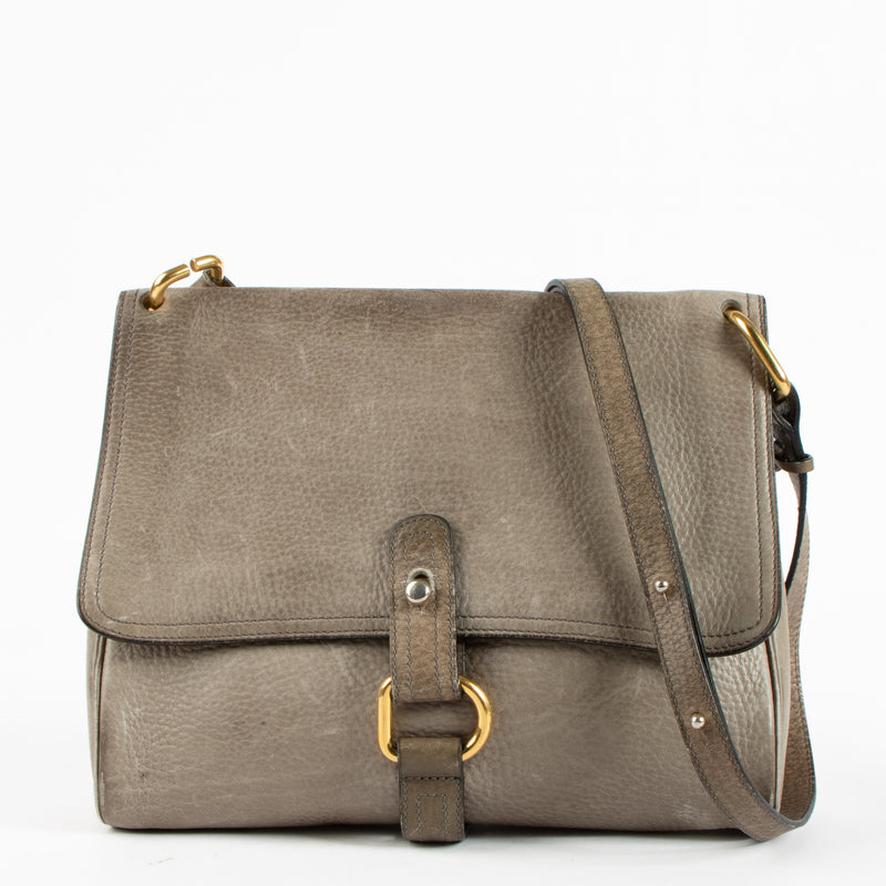 Shop this authentic Delvaux Taupe Fichou Crossbody Bag pre-loved on Labellov.com