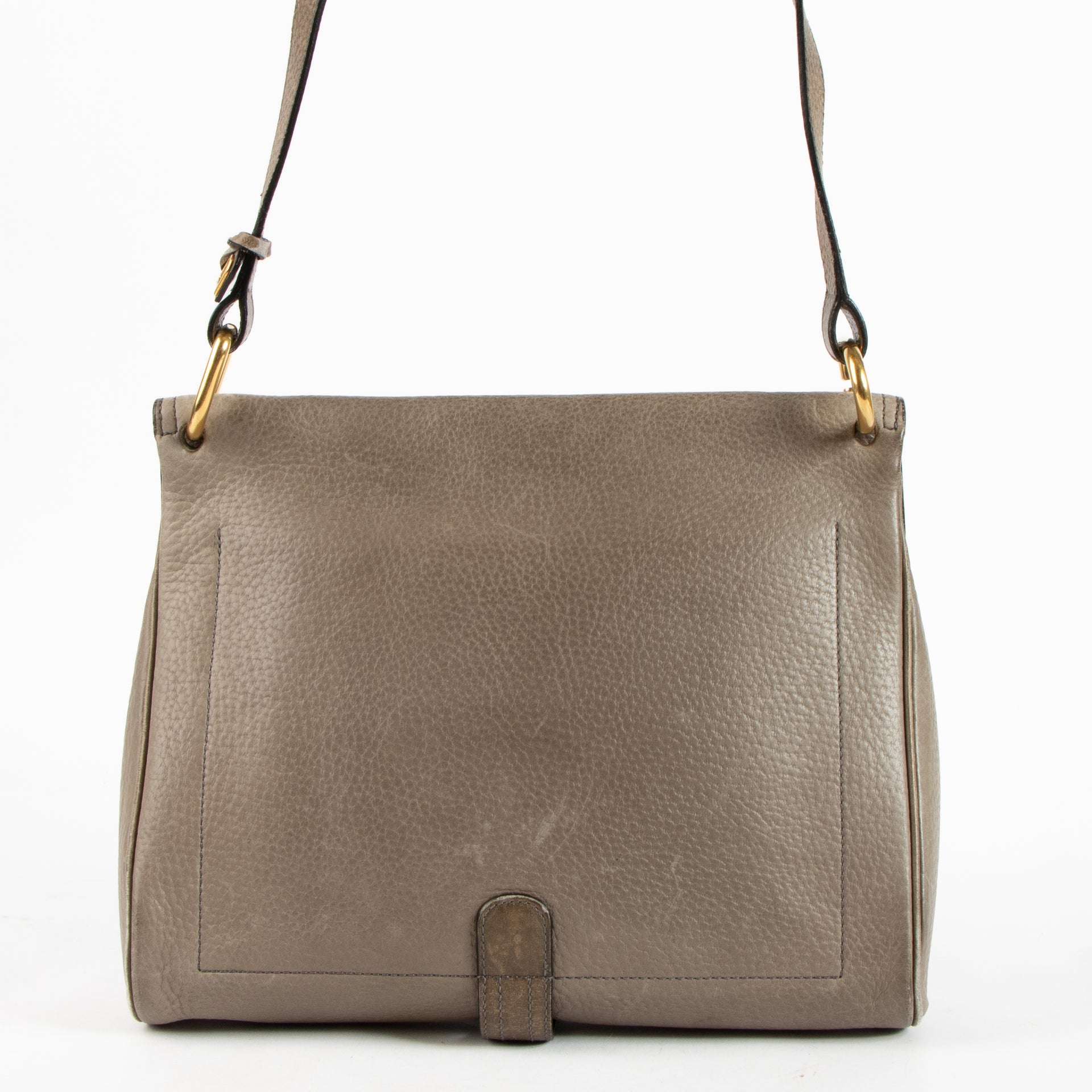 Shop this authentic Delvaux Taupe Fichou Crossbody Bag pre-loved on Labellov.com