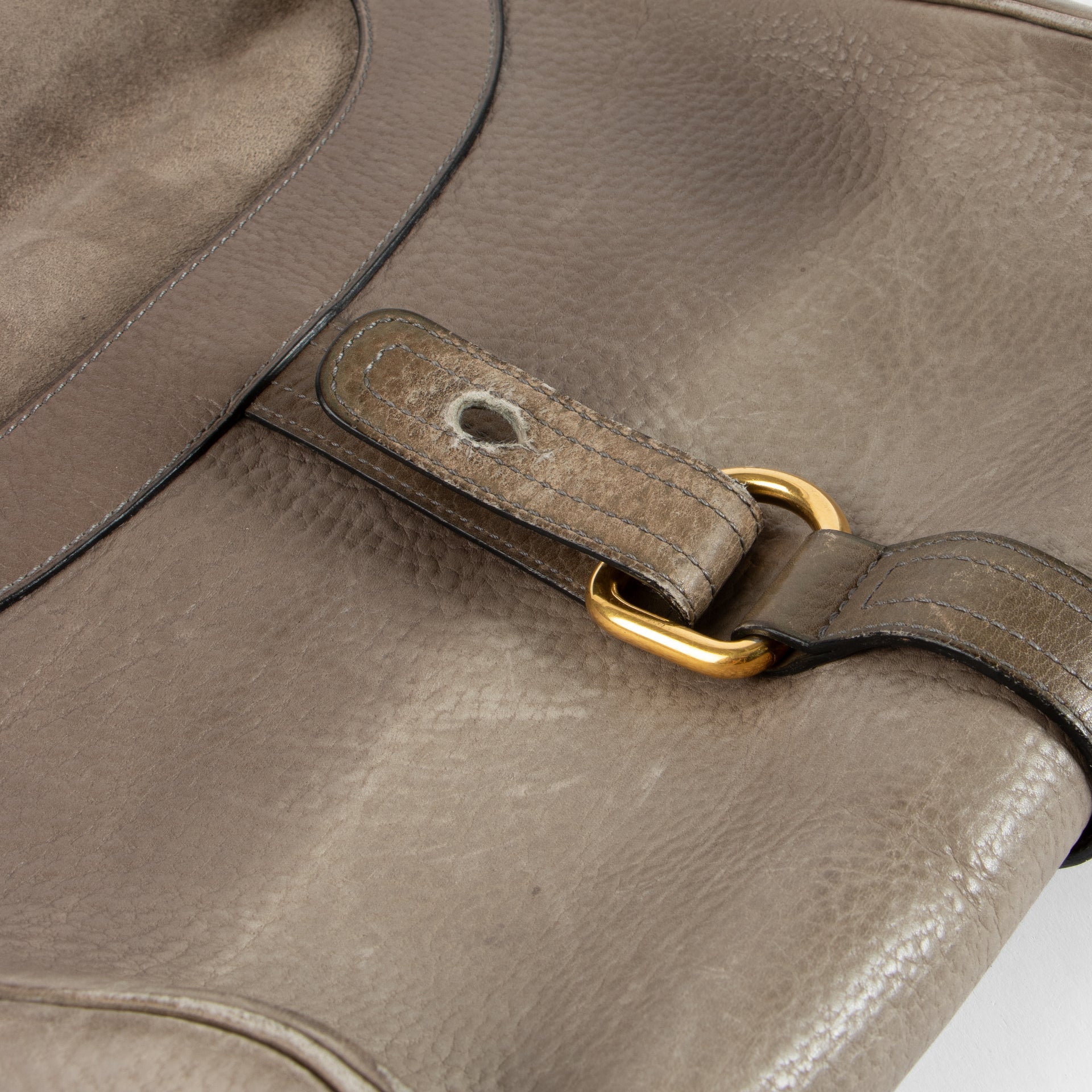 Shop this authentic Delvaux Taupe Fichou Crossbody Bag pre-loved on Labellov.com