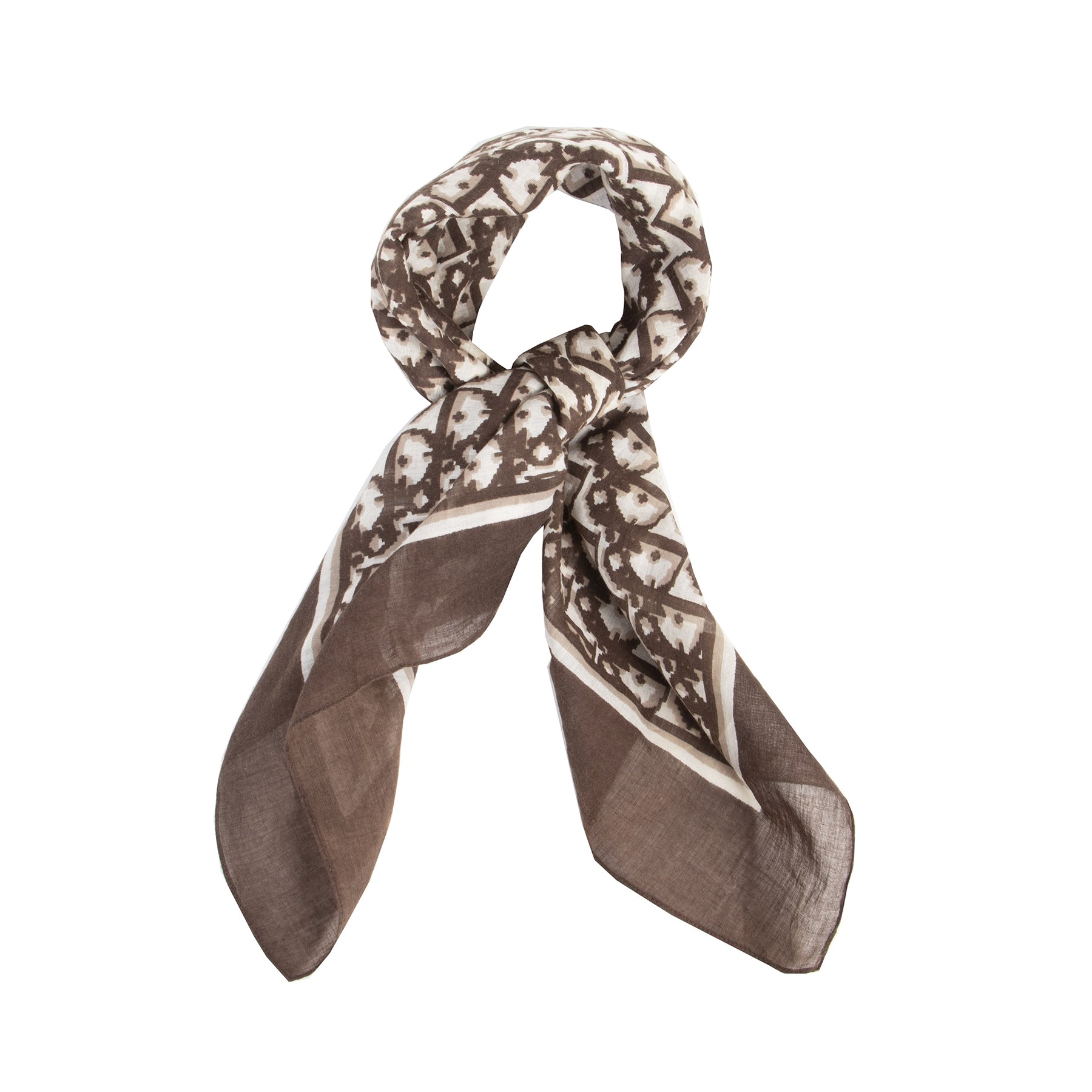 Authentieke Tweedehands Dior Brown Monogram Scarf juiste prijs veilig online shoppen luxe merken webshop winkelen Antwerpen België mode fashion