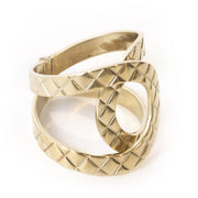 Authentic second-hand vintage Chanel Cross Closure Bangle buy online webshop LabelLOV