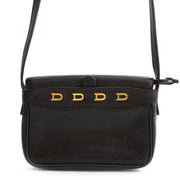 Delvaux Black Leather 'D' Mini Crossbody Bag
