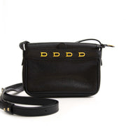 Delvaux Black Leather 'D' Mini Crossbody Bag