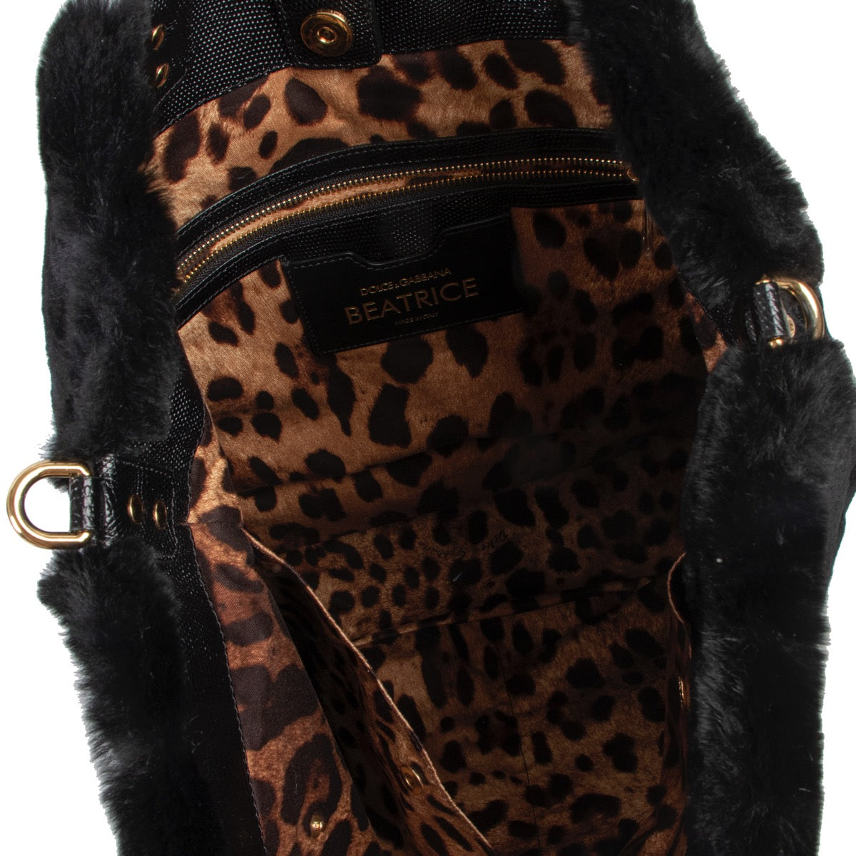 Shop now for your pre-loved, 100% authentic Dolce & Gabbana Black Beatrice Fur Tote Bag, at Labellov.