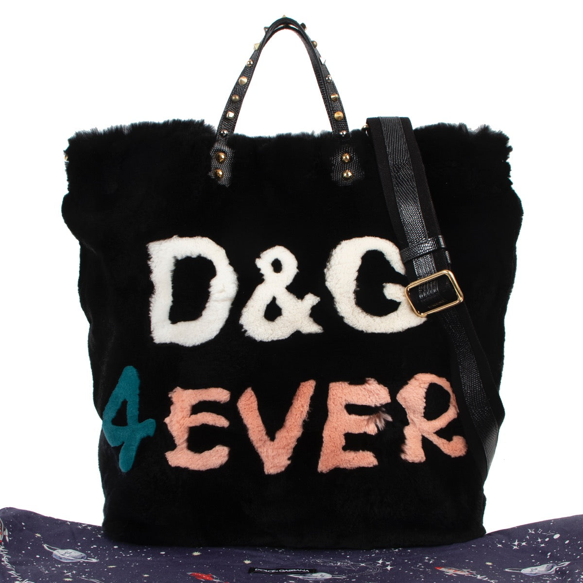 Shop now for your pre-loved, 100% authentic Dolce & Gabbana Black Beatrice Fur Tote Bag, at Labellov.