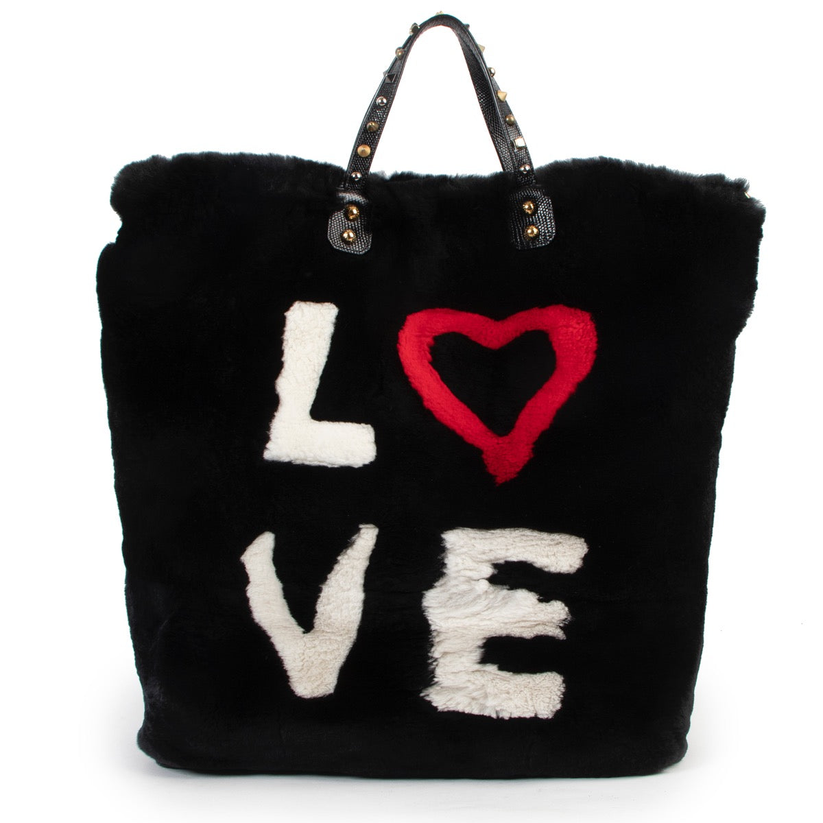 Shop now for your pre-loved, 100% authentic Dolce & Gabbana Black Beatrice Fur Tote Bag, at Labellov.