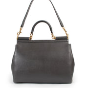 Shop now for your pre-loved, 100% authentic Dolce & Gabbana Grey Leather Sicily Shoulder bag at Labellov in Antwerp
