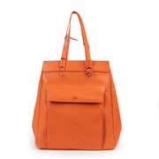 Delvaux Orange Leather Shoulder Bag