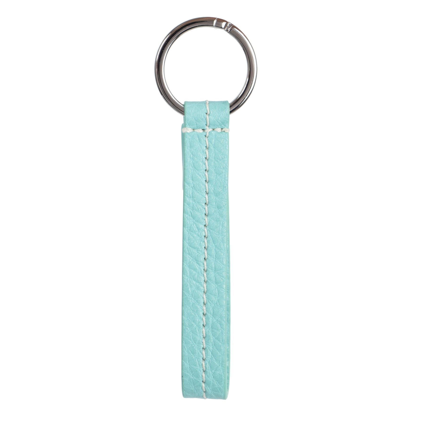 Authentieke Tweedehands Tiffany & Co Blue Leather Snap Loop Keychain juiste prijs veilig online shoppen luxe merken webshop winkelen Antwerpen België mode fashion