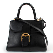 shop authentic vintage designer Delvaux Brillant PM Black Shoulder Top Handle Bag at Labellov