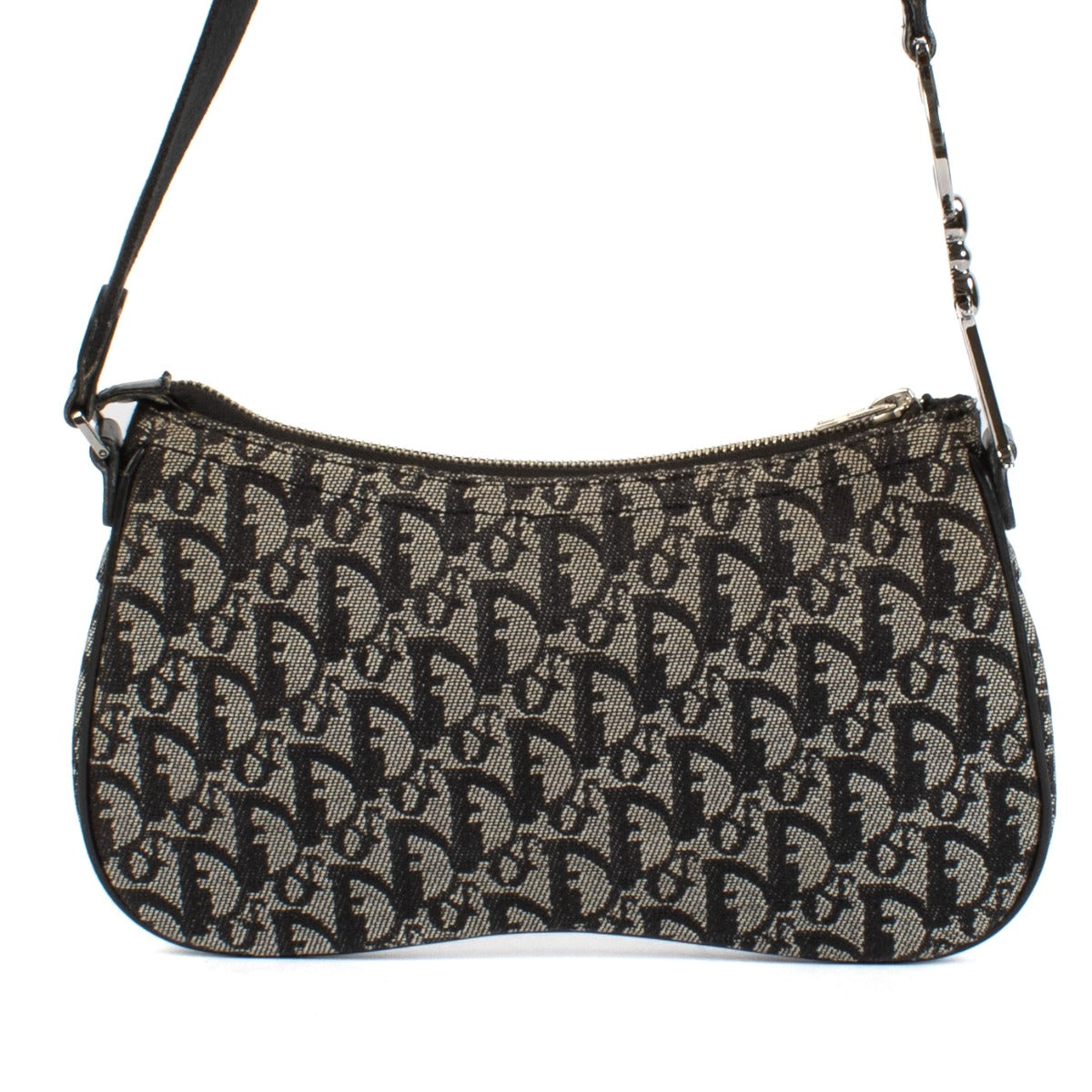 Shop safe online at Labellov in Antwerp, Brussels and Knokke this 100% authentic second hand Christian Dior Blue Oblique Vintage Saddle Crossbody Bag