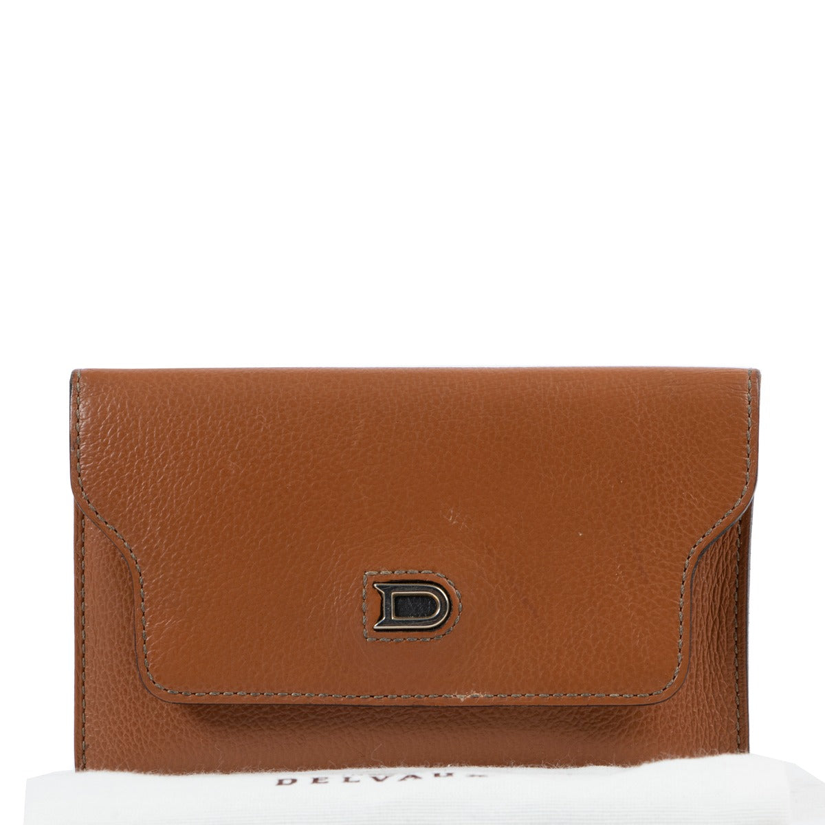 Delvaux Cognac Leather Wallet at Labellov online or in store available for a reasonable price and in good condition. Get them now!