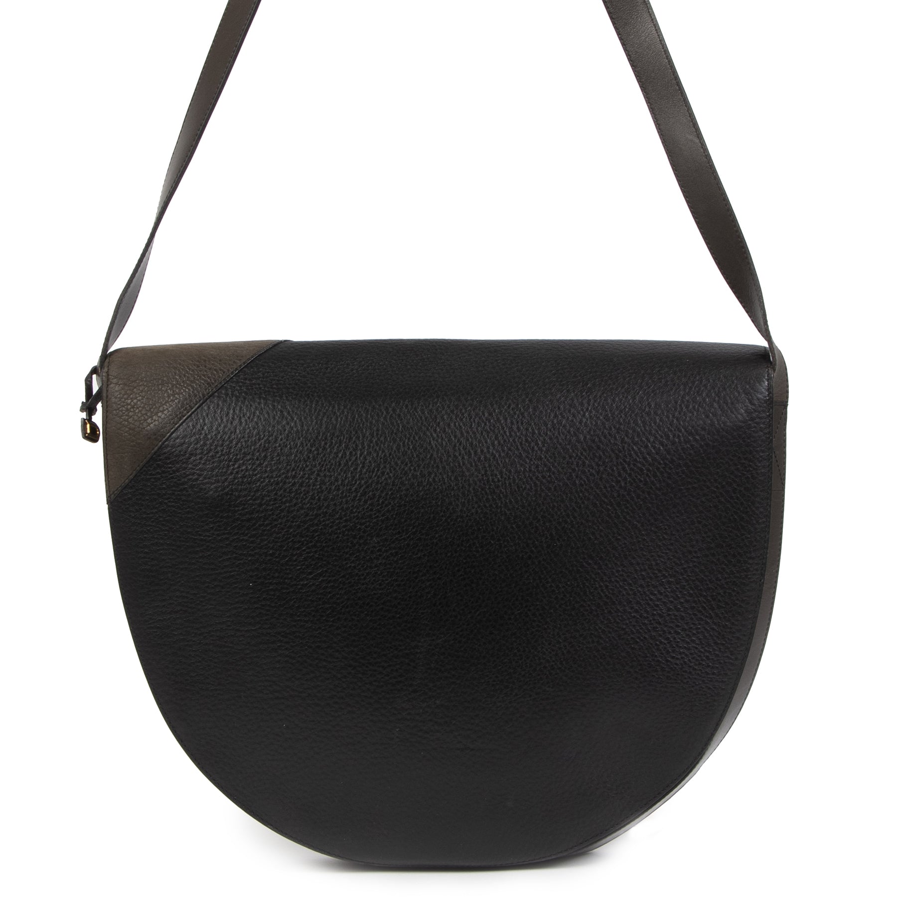 Authentieke Tweedehands Delvaux Dark Blue Leather Shoulder Bag juiste prijs veilig online shoppen luxe merken webshop winkelen Antwerpen België mode fashion