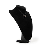 Shop vintage designer jewellery Delvaux Matt Silver D Necklace