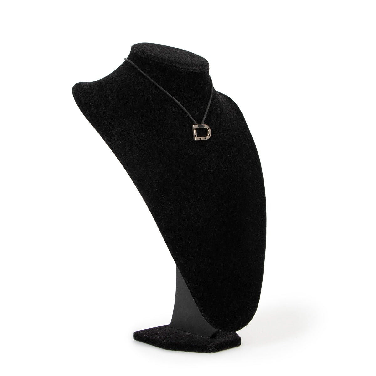 Shop vintage designer jewellery Delvaux Matt Silver D Necklace