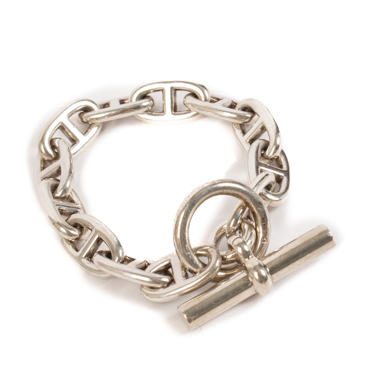 shop 100% authentic second hand Hermès Silver Chaine D'ancre Large Model Bracelet - Size 12 on Labellov.com