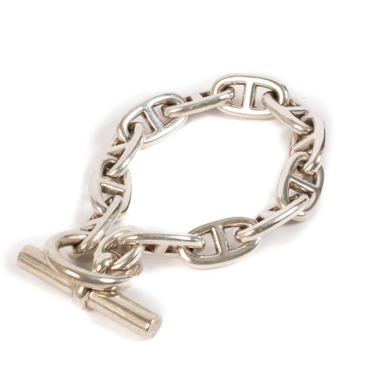 shop 100% authentic second hand Hermès Silver Chaine D'ancre Large Model Bracelet - Size 12 on Labellov.com