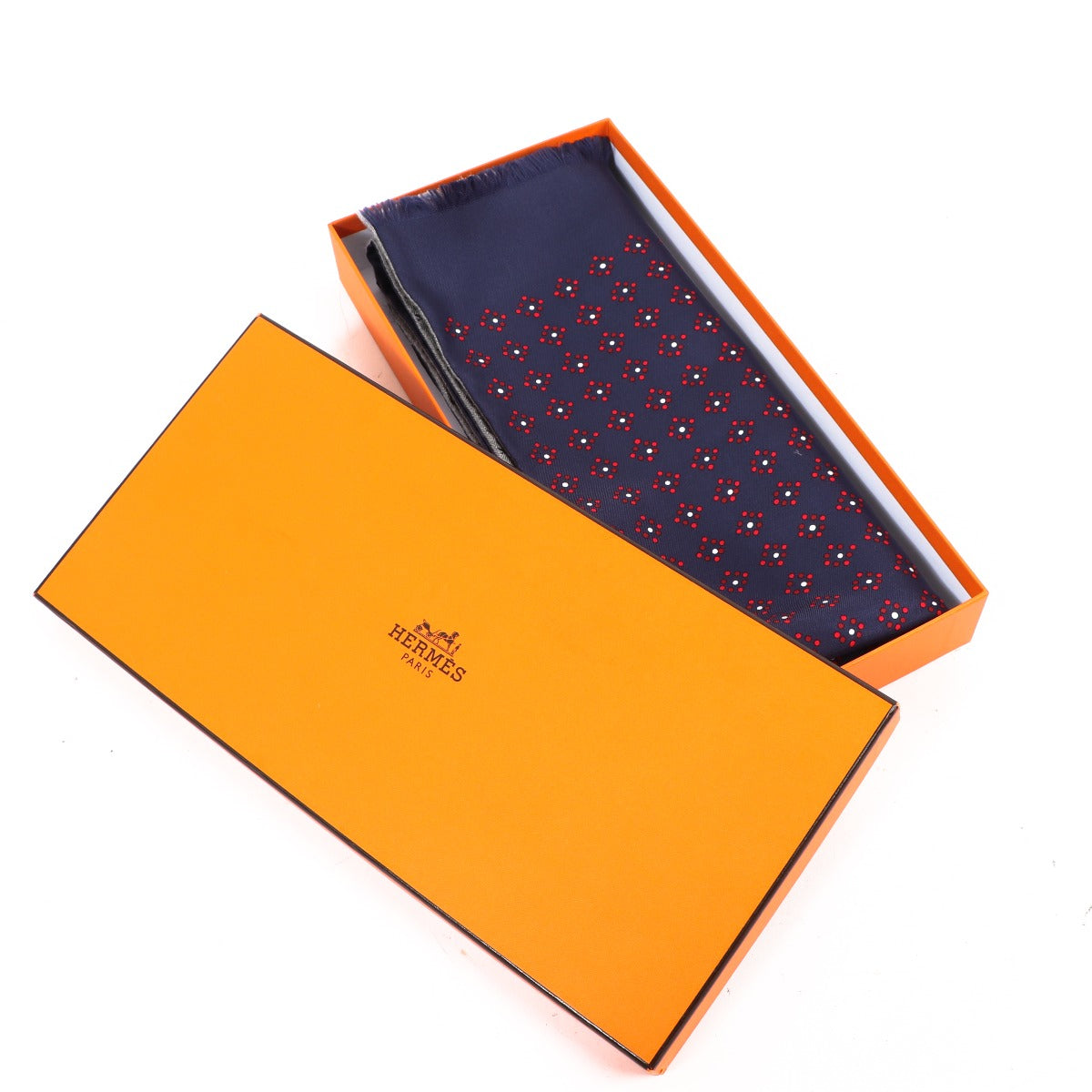 Foulard Hermès en Soie Réversible Imprimé Cheval