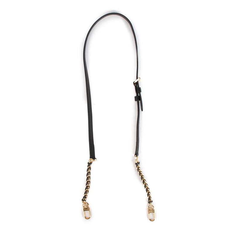 Louis Vuitton Speedy Bandoulière 20 Black Leather Chain Bag Strap