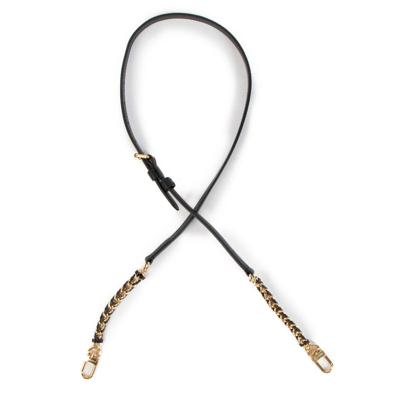 Louis Vuitton Speedy Bandoulière 20 Black Leather Chain Bag Strap