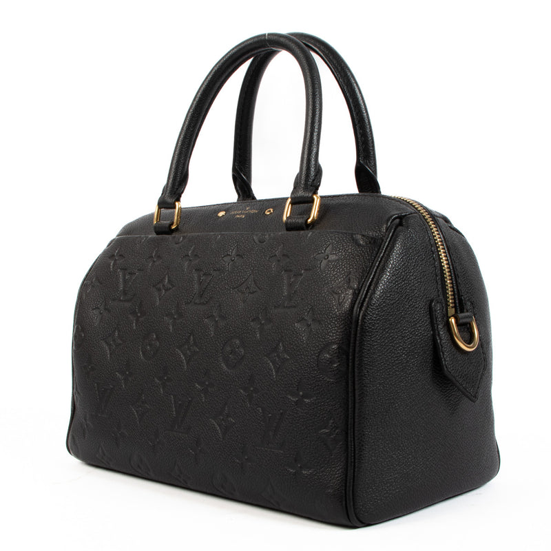Louis Vuitton Black Vachetta Leather Speedy Empreinte