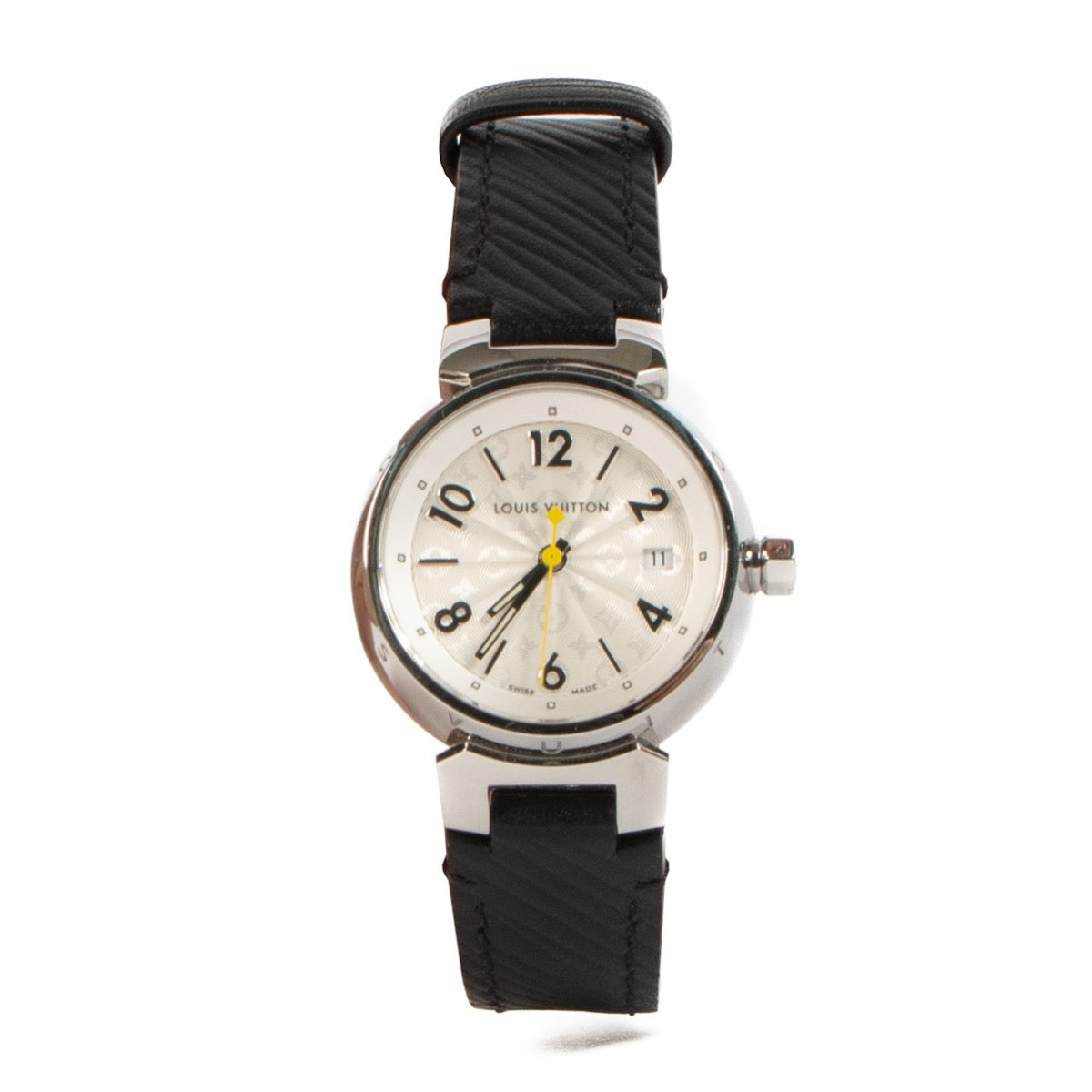 Buy real authentic Louis Vuitton Tambour Slim Hologram 28MM Watch safe online at Labellov.com