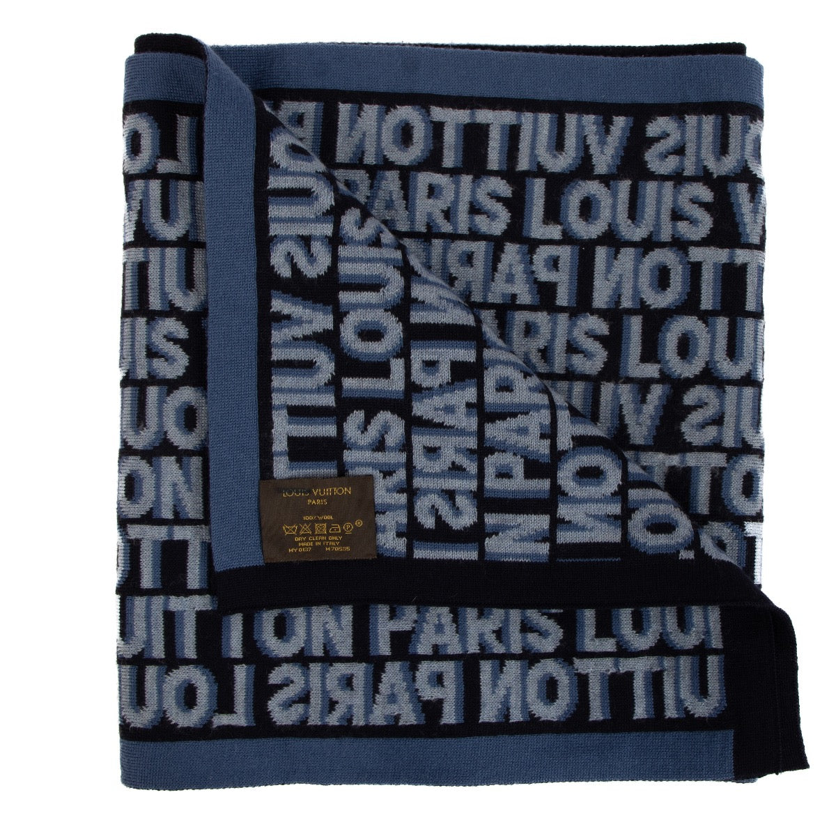 Shop 100% authentic second-hand Louis Vuitton Blue Logo Scarf on Labellov.com