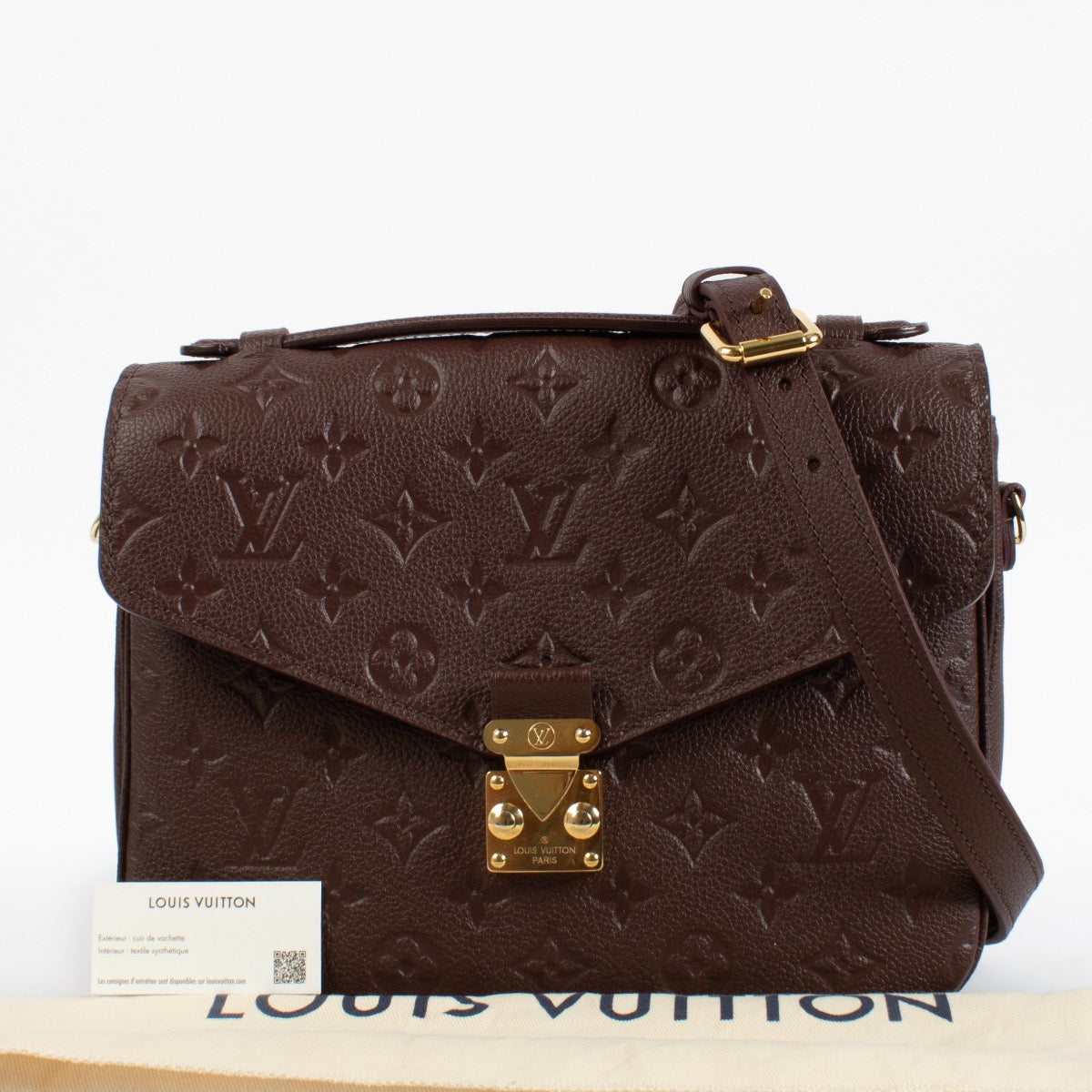 Louis Vuitton Wine Monogram Empreinte Pochette Metis