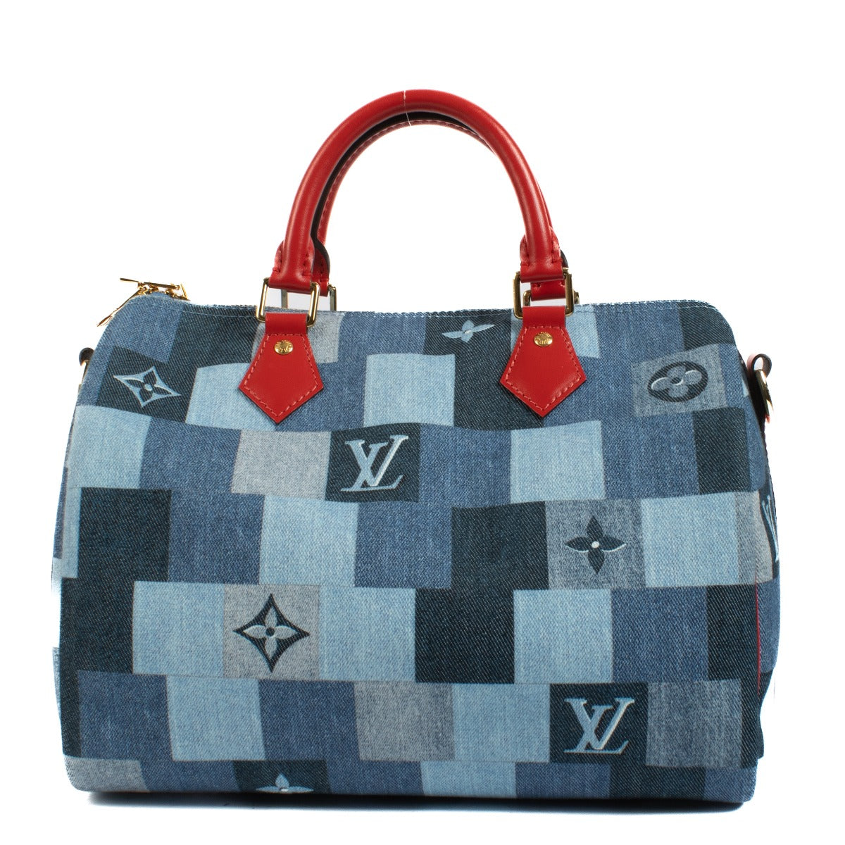 Shop 100% authentic Louis Vuitton Blue Denim Speedy 30 at Labellov.com.