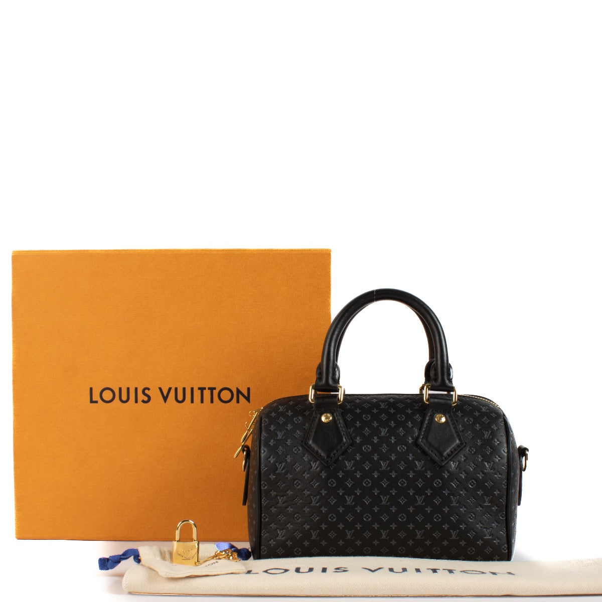shop 100% authentic second hand Louis Vuitton Black/Blue Monogram Speedy 20 on Labellov.com