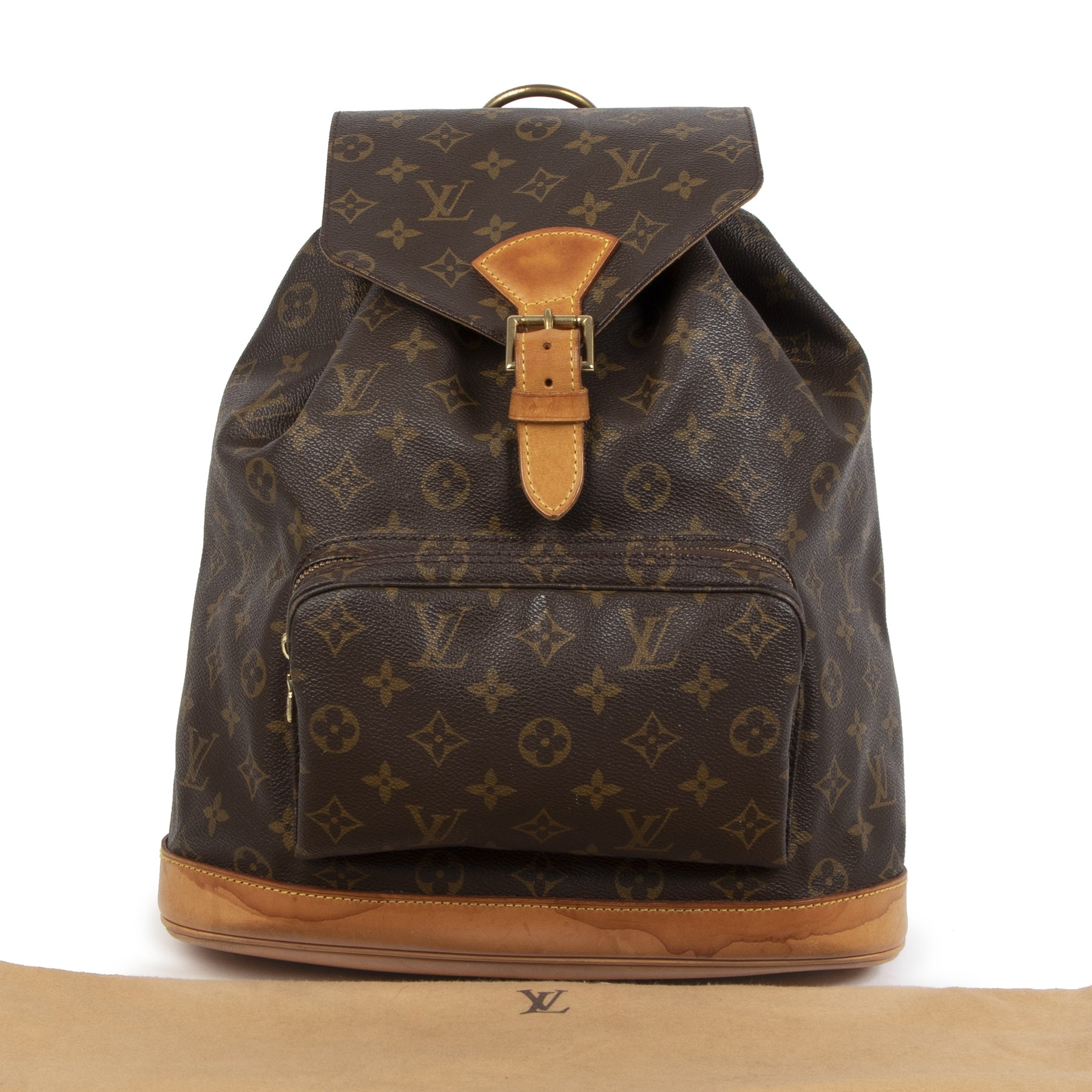 Authentic secondhand Louis Vuitton Monogram Montsouris GM Backpack designer bags accessories clothing shoes luxury vintage webshop safe secure online shopping worldwide shipping