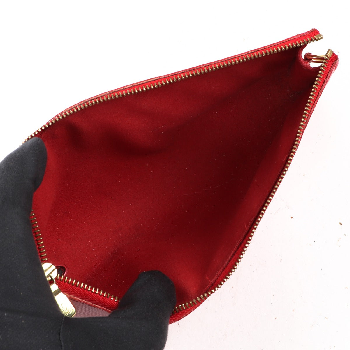Louis Vuitton Rode Epi Lederen Pochette Accessoires Clutch