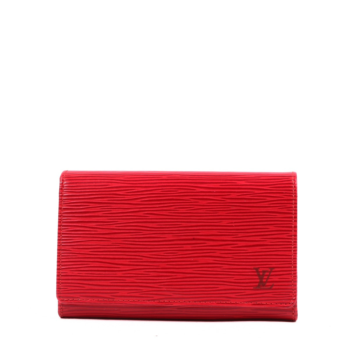 Louis Vuitton Castilian Red Epi Leather Tresor Wallet