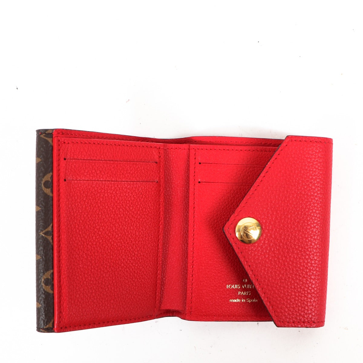 Louis Vuitton Rode Monogram Leren Portemonnee