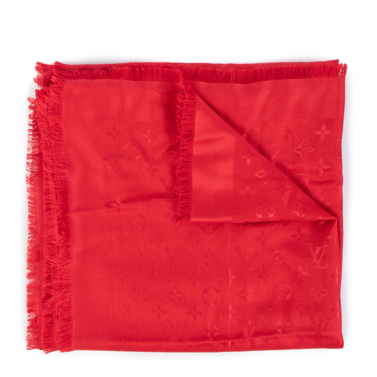 Louis Vuitton Red Monogram Scarf for the best price at Labellov secondhand luxury