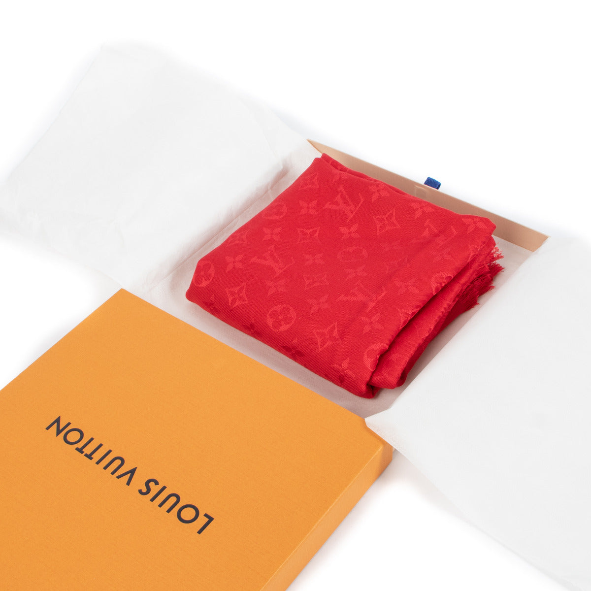 Louis Vuitton Red Monogram Scarf
