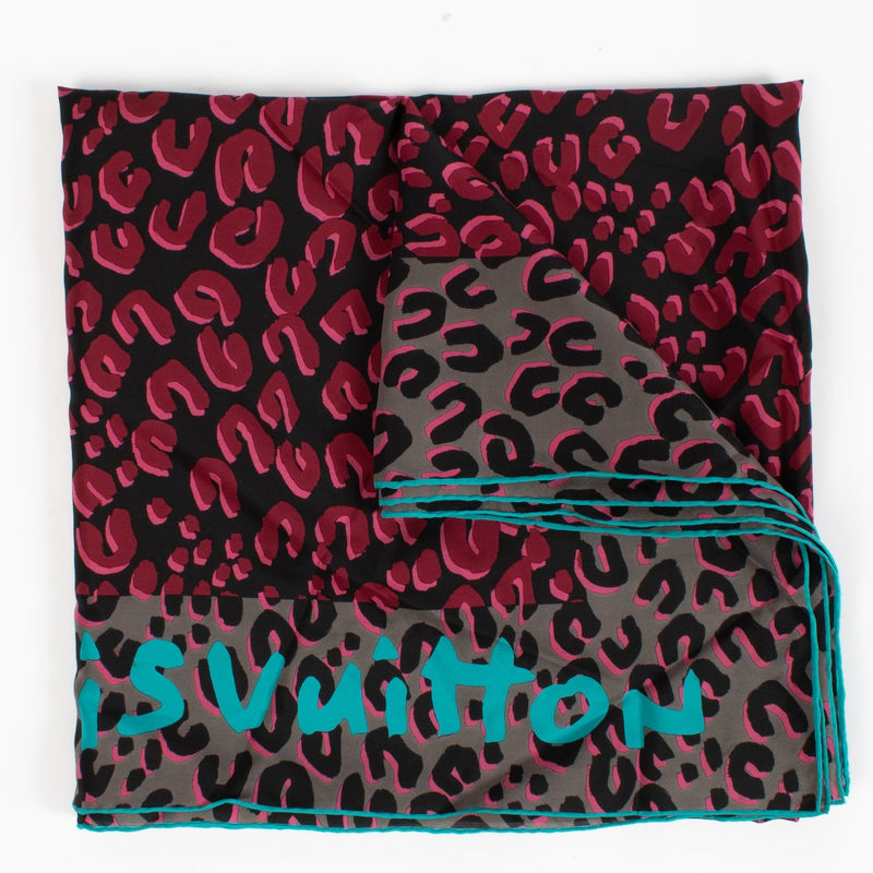 Louis Vuitton Leopard Print Scarf
