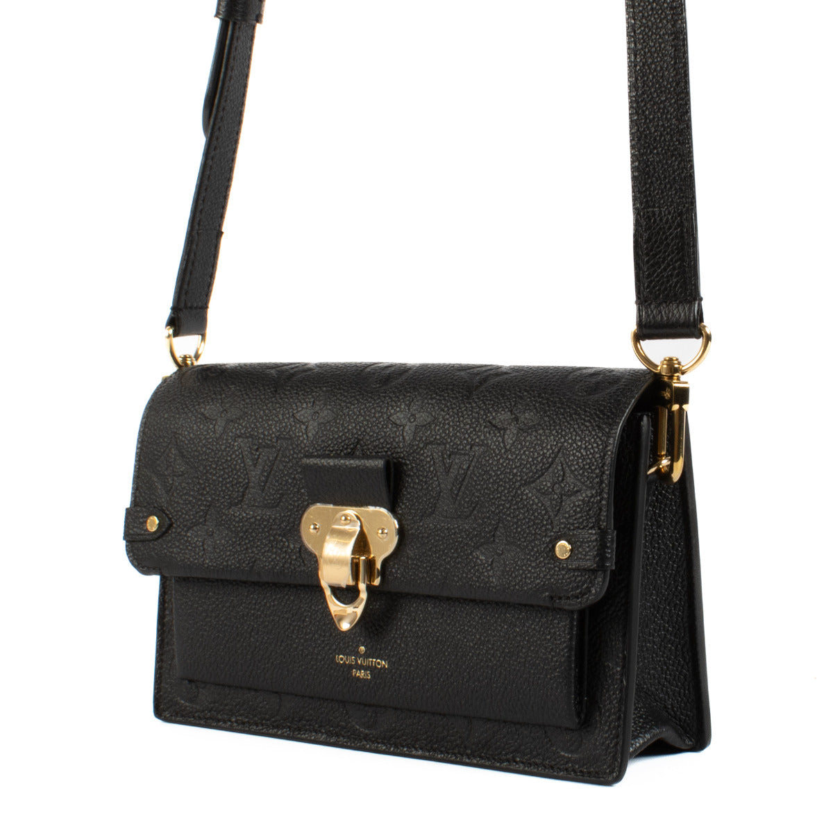 Louis Vuitton Black Monogram Empreinte Vavin Wallet On Chain