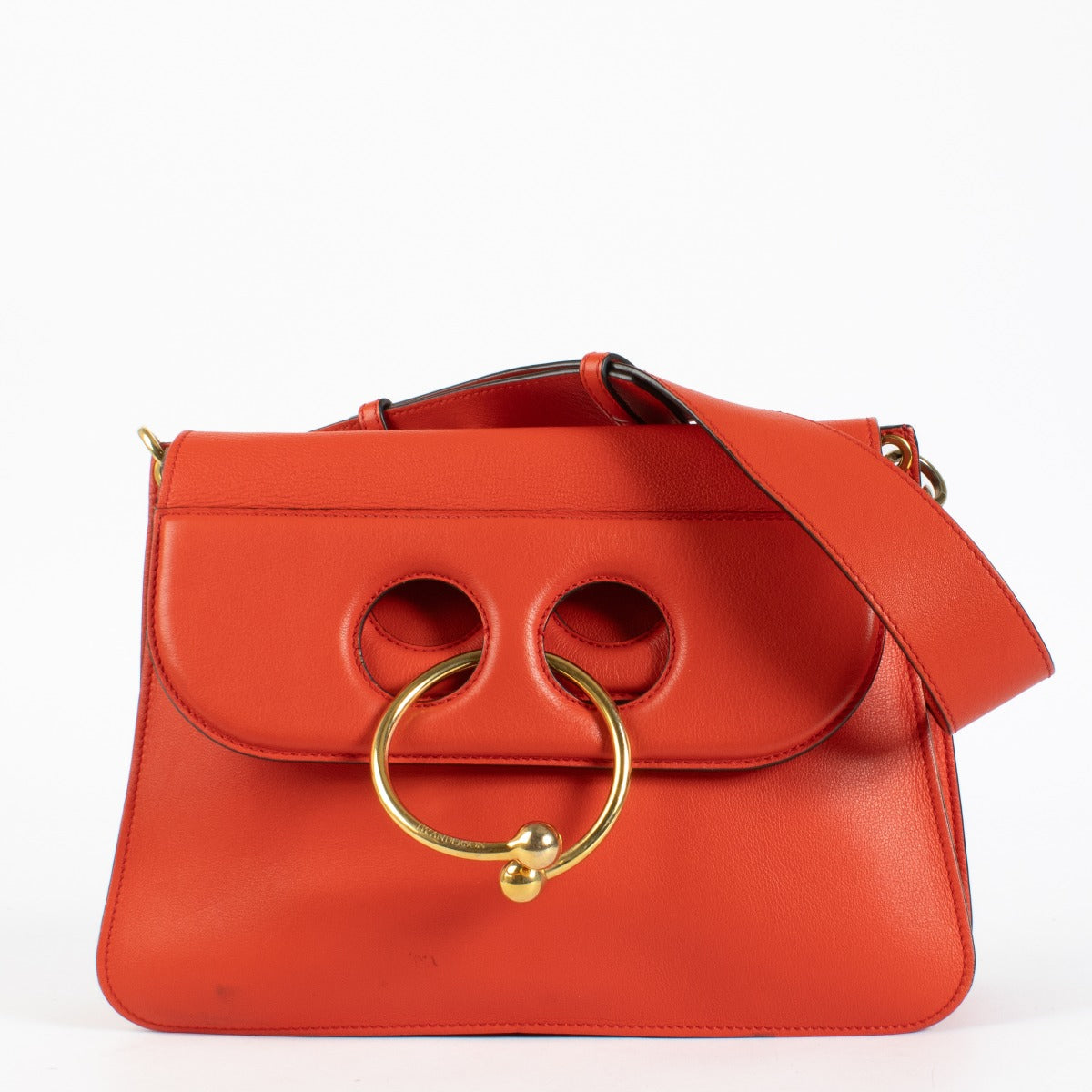 Authentic pre-loved JW Anderson Red Medium Pierce Shoulder Bag on Labellov.com