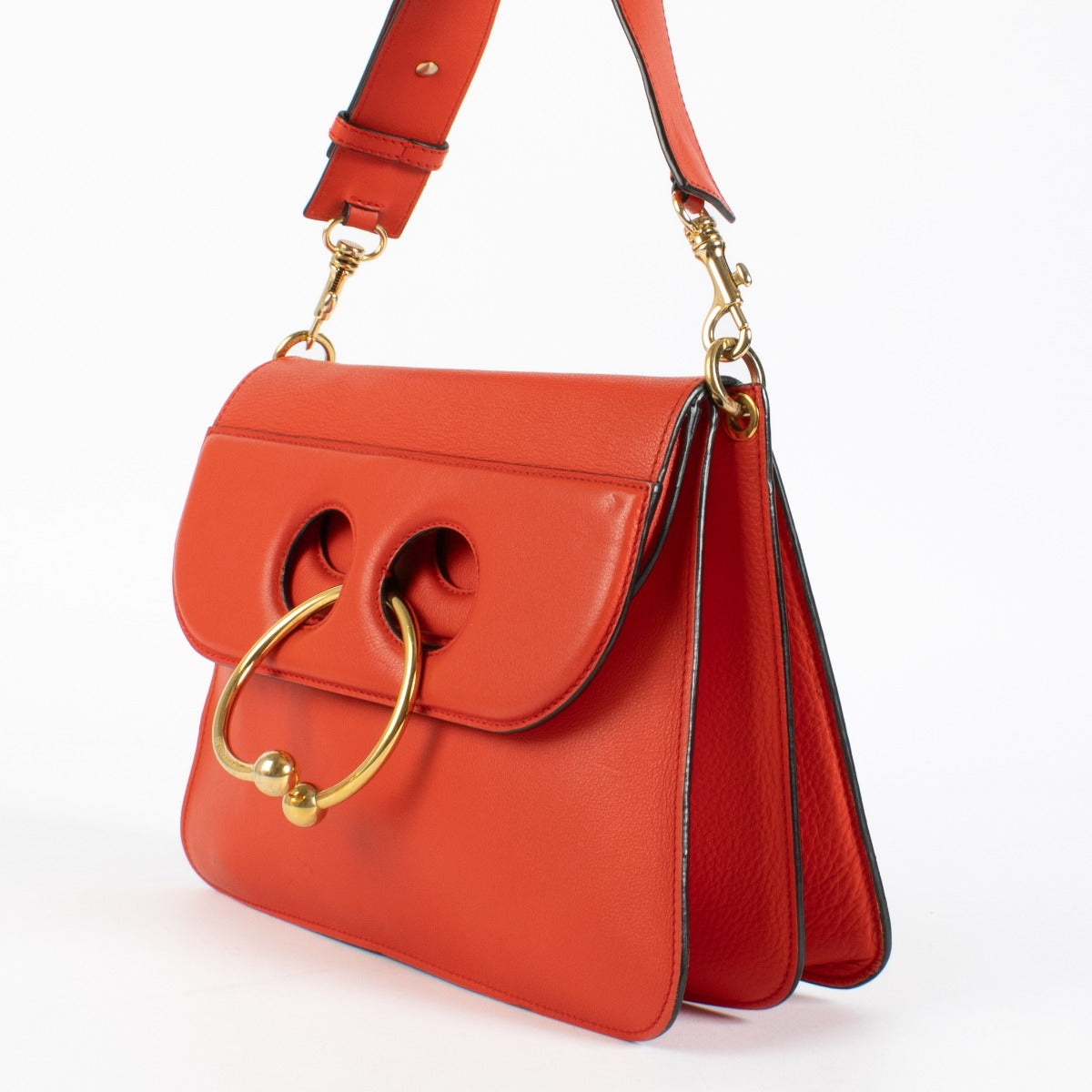 Authentic pre-loved JW Anderson Red Medium Pierce Shoulder Bag on Labellov.com