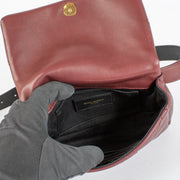 Authentic pre-loved Saint Laurent Burgundy Lambskin Monogram Jamie Belt Bag on Labellov.com