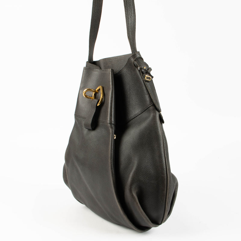 Shop this authentic Delvaux Black Leather Faust Bag pre-loved on Labellov.com 