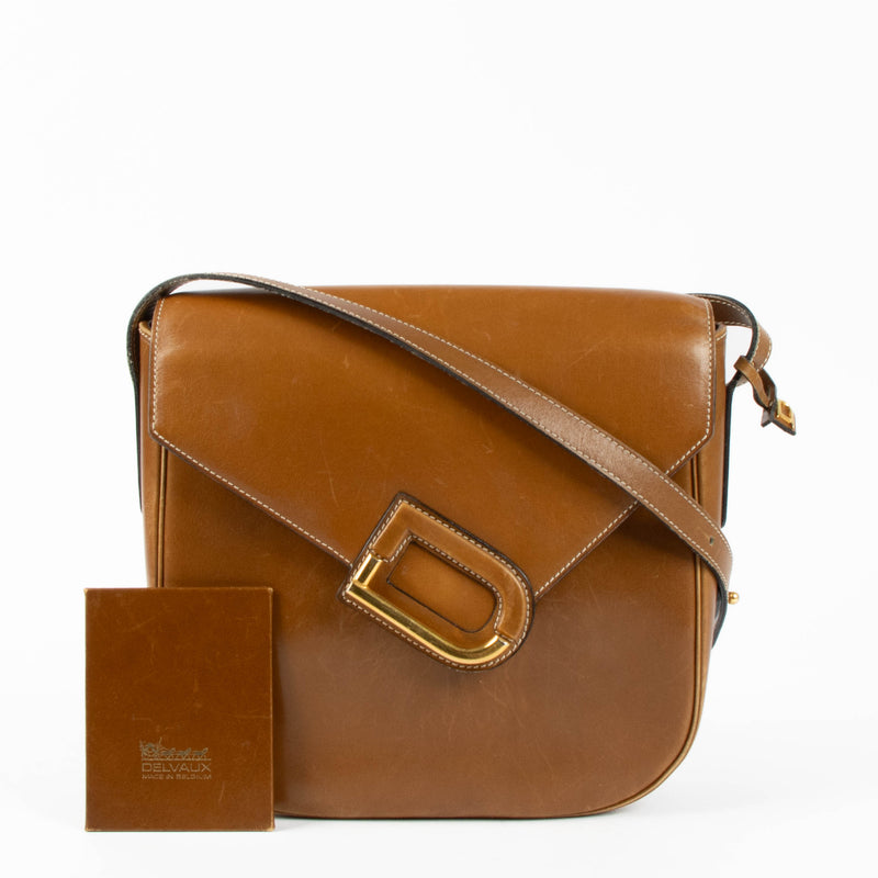 Shop this authentic Delvaux Tan Orphé Shoulder Bag pre-loved on Labellov.com 